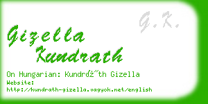 gizella kundrath business card